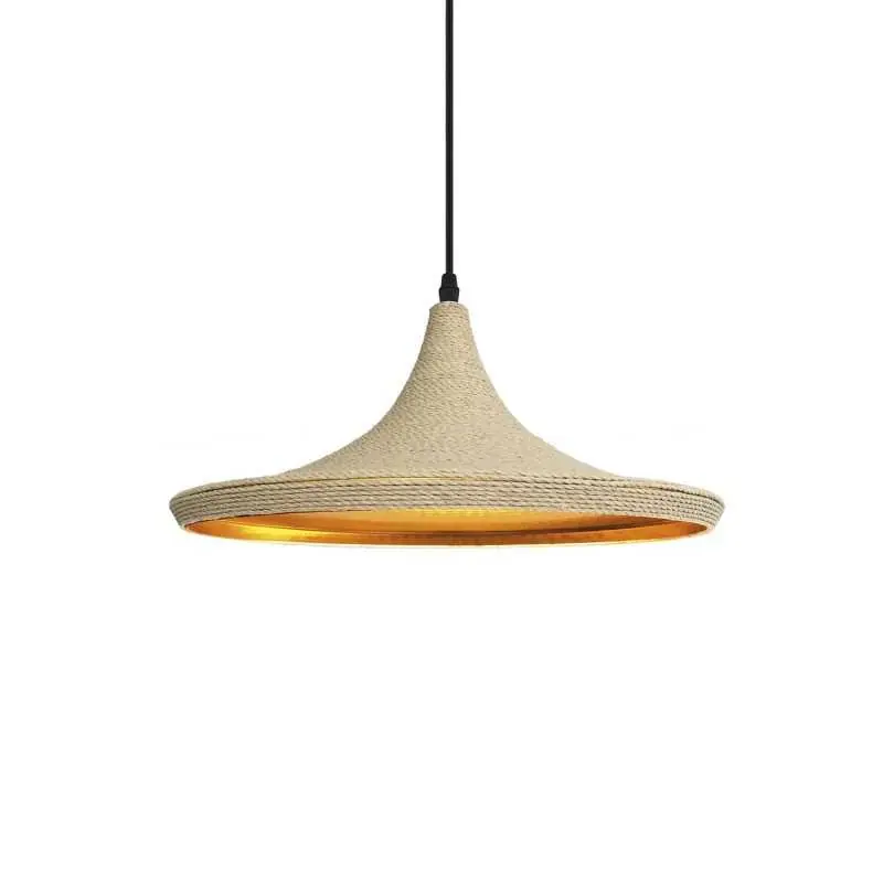 Colgante simple GRUGE cáñamo E27 LED color madera Precio Bajo