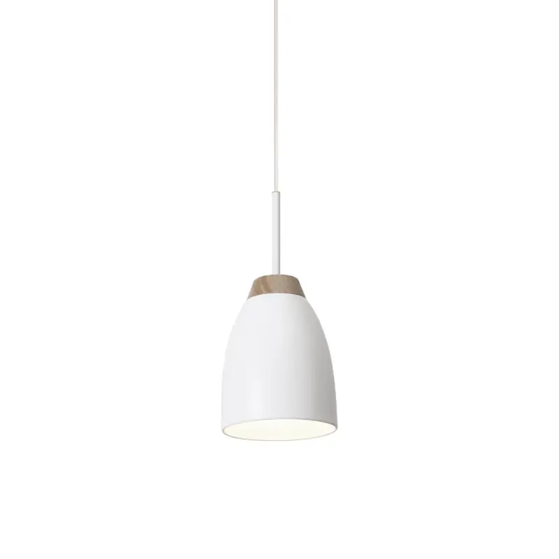 Última Versión Colgante simple TRACE madera E27 LED colores