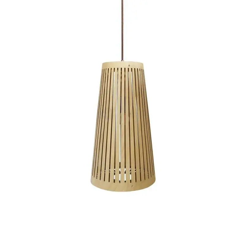 Colgante simple BROIS madera E27 LED Oferta Flash