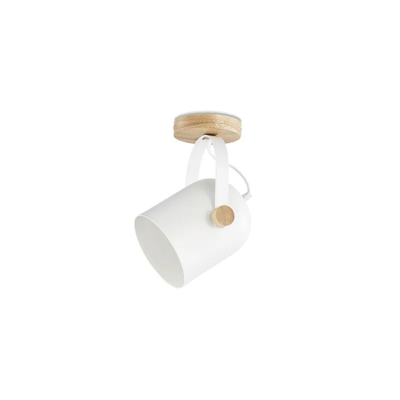 Última Versión Aplique de pared MAZAC madera E27 LED color blanco