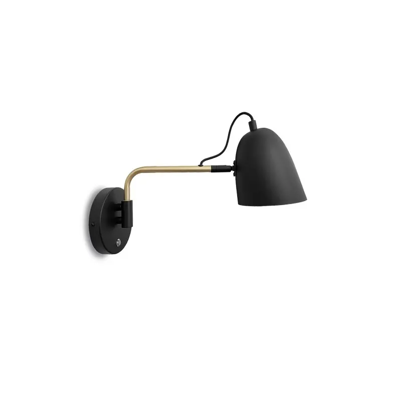 Aplique de pared BAUGE metal E27 LED color negro Oferta Limitada