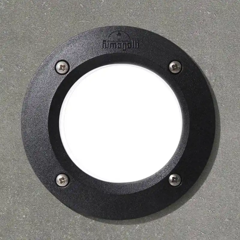 Baliza empotrable LED FUMAGALLI "LETI 100 ROUND" GX53 - 3W - IP66 Negro Entrega Rápida