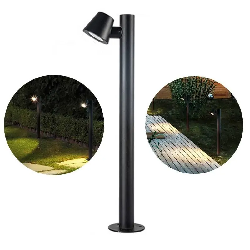 Bolardo de Acero GU10 Máx 35W IP44 Negro Última Oportunidad