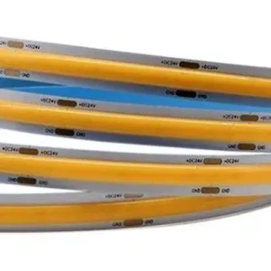 Gran Oferta Tira LED COB 24V DC - 12W/m - 8mm - IP20 - Rollo de 5 metros - Corte cada 4,5 cm Blanco extra cálido 2700K