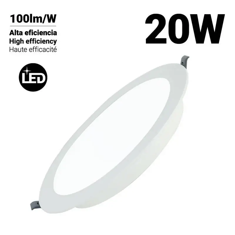 Downlight LED circular empotrable 20W - Corte Ø190mm Blanco frío 6000K Novedad