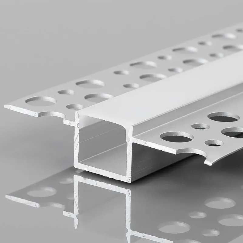 Oferta Limitada Perfil tira LED integración / trimless - 9x20 mm - Con difusor - 2 metros Plata