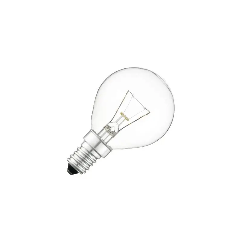 Lámpara incandescente | Pequeña casquillo E14 | Lámpara de bola | Transparente | 45mm | 60W Solo Hoy