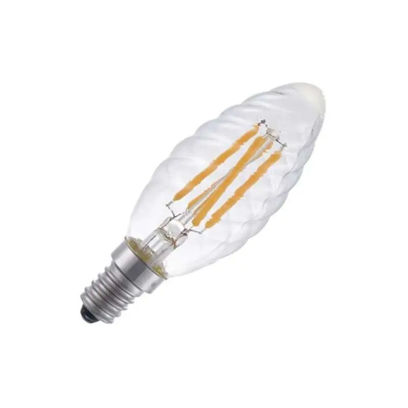 SPL | Bombilla LED tipo vela girado | Pequeña casquillo E14 | 4W Regulable Oferta Limitada