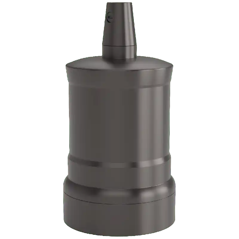 Ocasión Especial Calex | Portalámparas E27 Aluminio Negro Perla Mate 60W