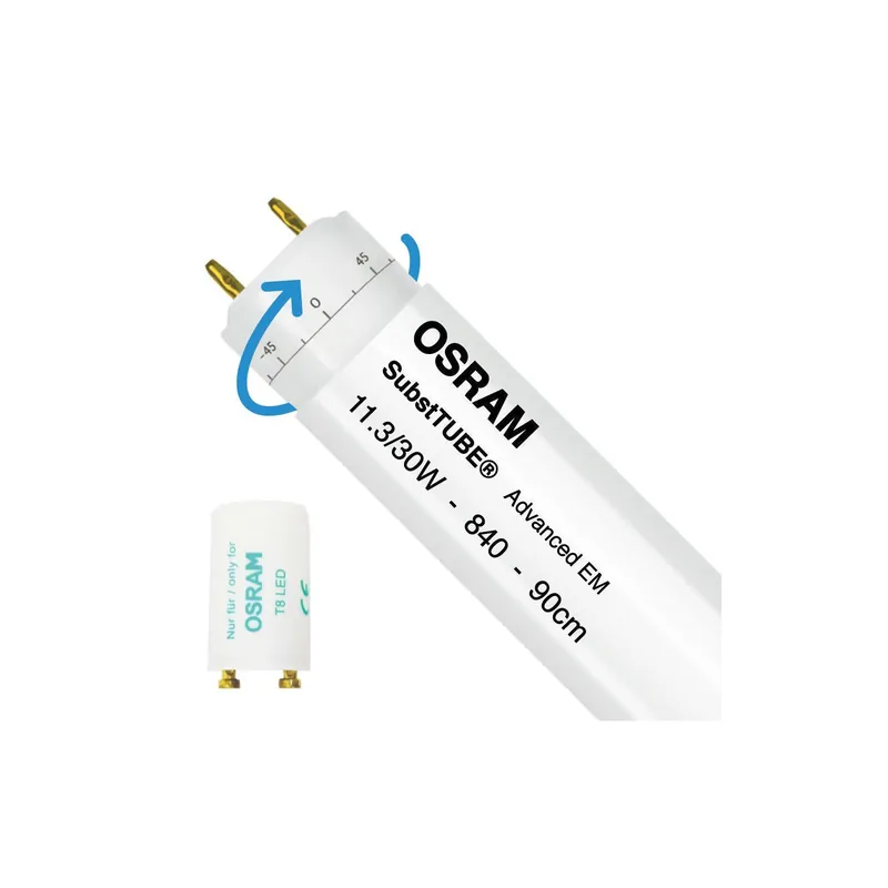 Directo De Fábrica Osram Tubo LED T8 SubstiTUBE Advanced (EM/Mains) Standard Output 11.3W 1700lm - 840 Blanco Frio | 90cm - Reemplazo 30W