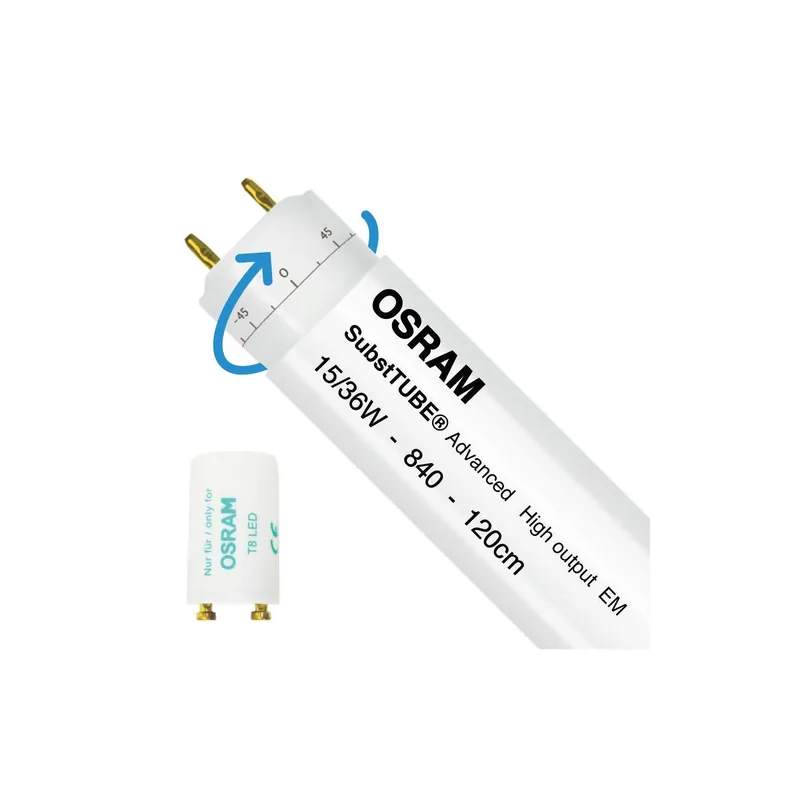 Osram Tubo LED T8 SubstiTUBE Advanced (EM/Mains) Ultra Output 15W 2400lm - 840 Blanco Frio | 120cm - Reemplazo 36W Bestseller