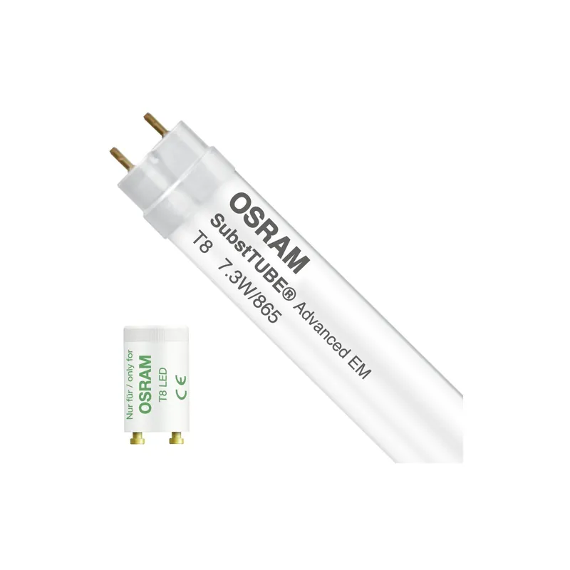 Promoción Osram Tubo LED T8 SubstiTUBE Advanced (EM/Mains) Standard Output 7.3W 1100lm - 865 Luz de Día | 60cm - Reemplazo 18W