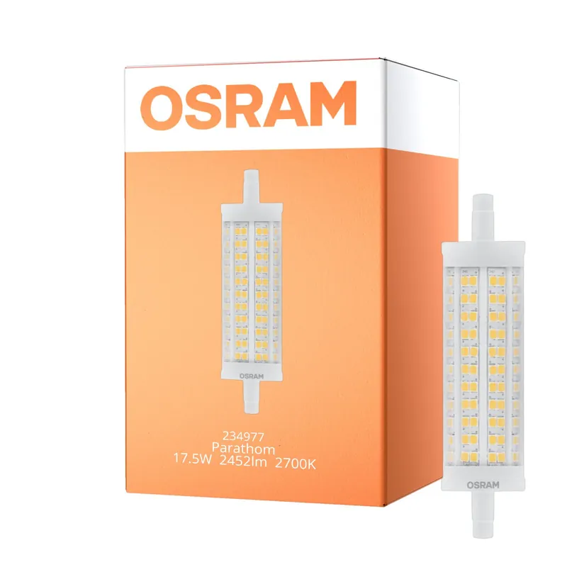 Alta Calidad Osram Parathom Line LED R7s 118mm 17.5W 2452lm - 827 Luz muy Cálida | Reemplazo 150W