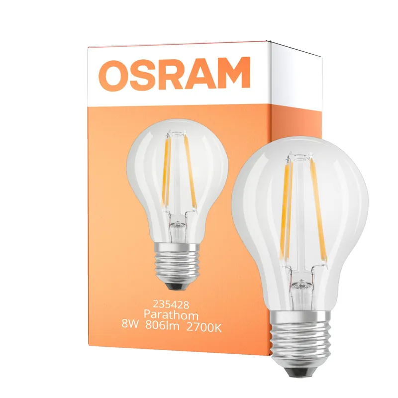 A Buen Precio Osram Parathom Retrofit Classic LED E27 Pera con Filamento Clara 8W 806lm - 927 Luz muy Cálida | Mejor reproducción de color - Regulable - Reemplazo 60W
