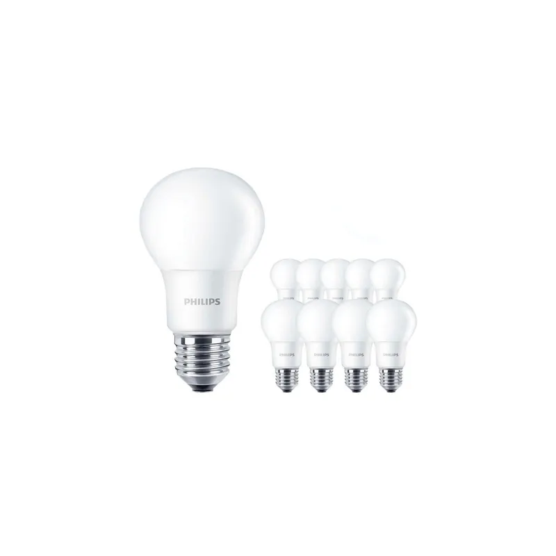 Descuento Multipack 10x Philips Corepro LED Bulbo E27 Pera Mate 5.5W 470lm - 827 Luz muy Cálida | Reemplazo 40W