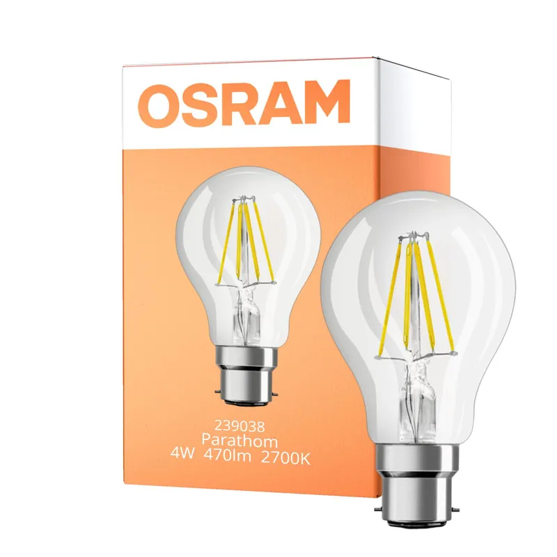 Osram Parathom Retrofit Classic LED B22d Pera Clara 4W 470lm - 827 Luz muy Cálida | Regulable - Reemplazo 40W Descuento