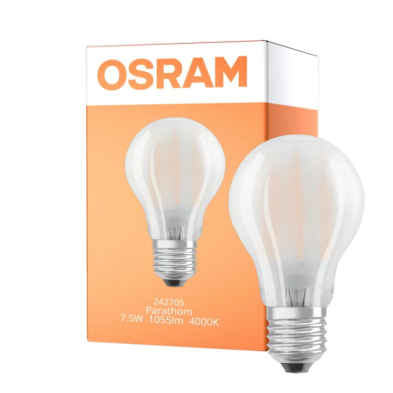 Osram Parathom Retrofit Classic LED E27 Pera Mate 7.5W 1055lm - 840 Blanco Frio | Reemplazo 75W Ordena Ya