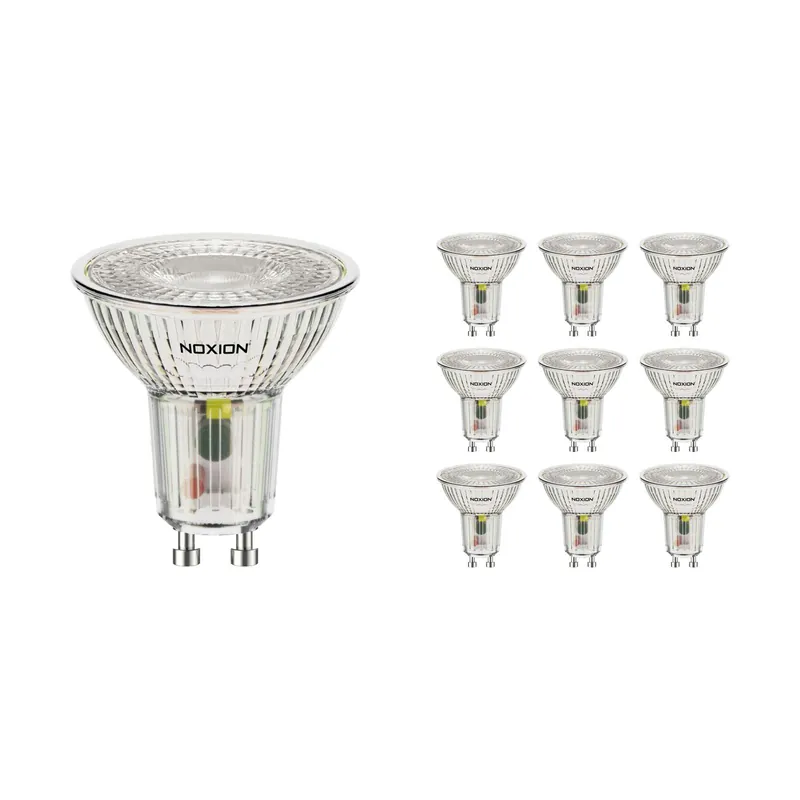 Multipack 10x Noxion Foco LED GU10 PAR16 4.8W 450lm 36D - 827 Luz Muy Cálida | Reemplazo 65W Directo De Fábrica