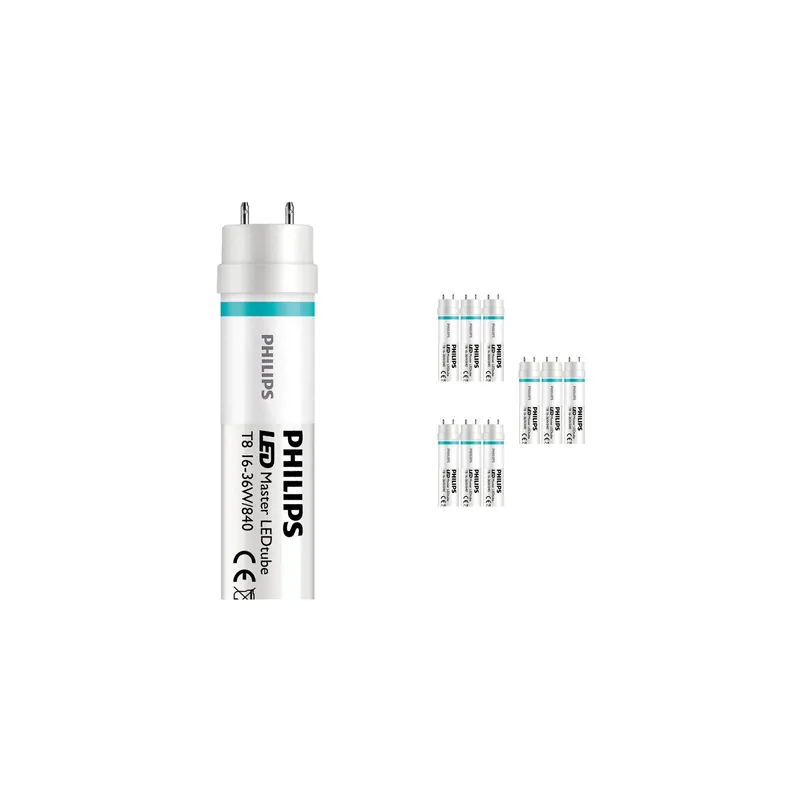 Solo Hoy Multipack 10x Philips Tubo LED T8 MASTER Value (EM/Mains) Ultra Output 16W 2500lm - 840 Blanco Frio | 120cm - Reemplazo 36W