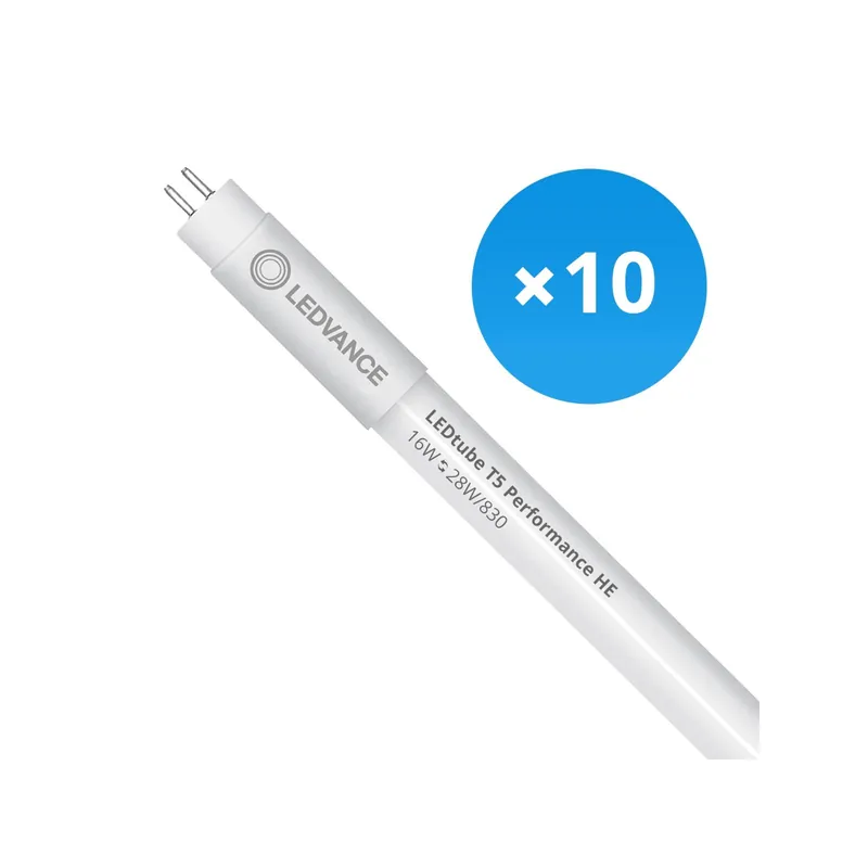 Bestseller Multipack 10x Ledvance Tubo LED T5 Performance (HF) High Efficiency 16W 2160lm - 830 Luz Cálida | 115cm - Reemplazo 28W