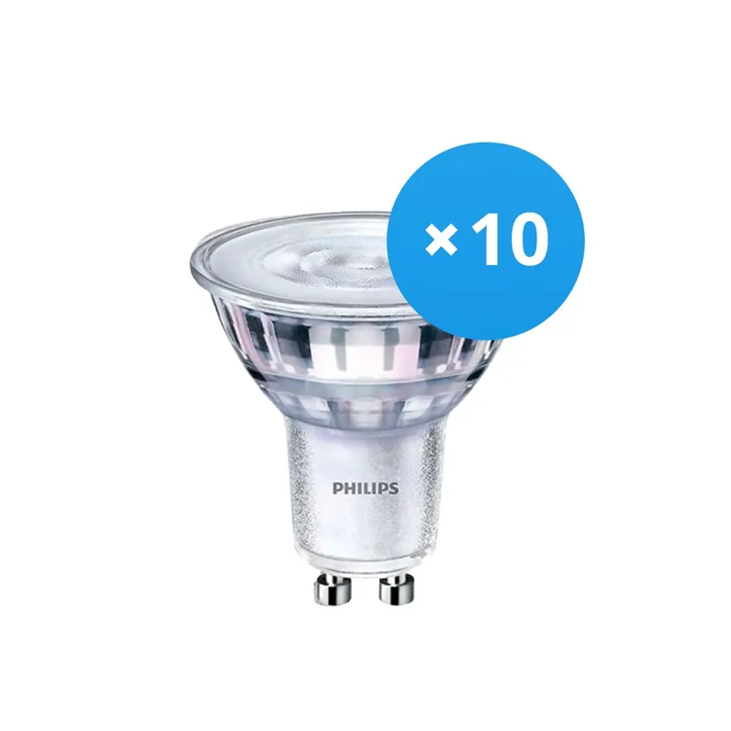 Últimas Unidades Multipack 10x Philips Corepro LED Foco GU10 PAR16 4W 345lm 36D - 830 Luz Cálida | Regulable - Reemplazo 50W