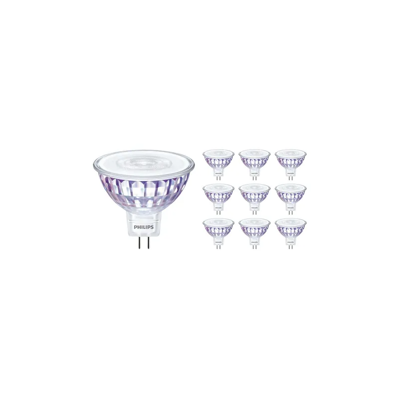 Precio De Oferta Multipack 10x Philips Master Value LED Foco GU5.3 MR16 5.8W 460lm 60D - 930 Luz Cálida | Mejor reproducción de color - Regulable - Reemplazo 35W