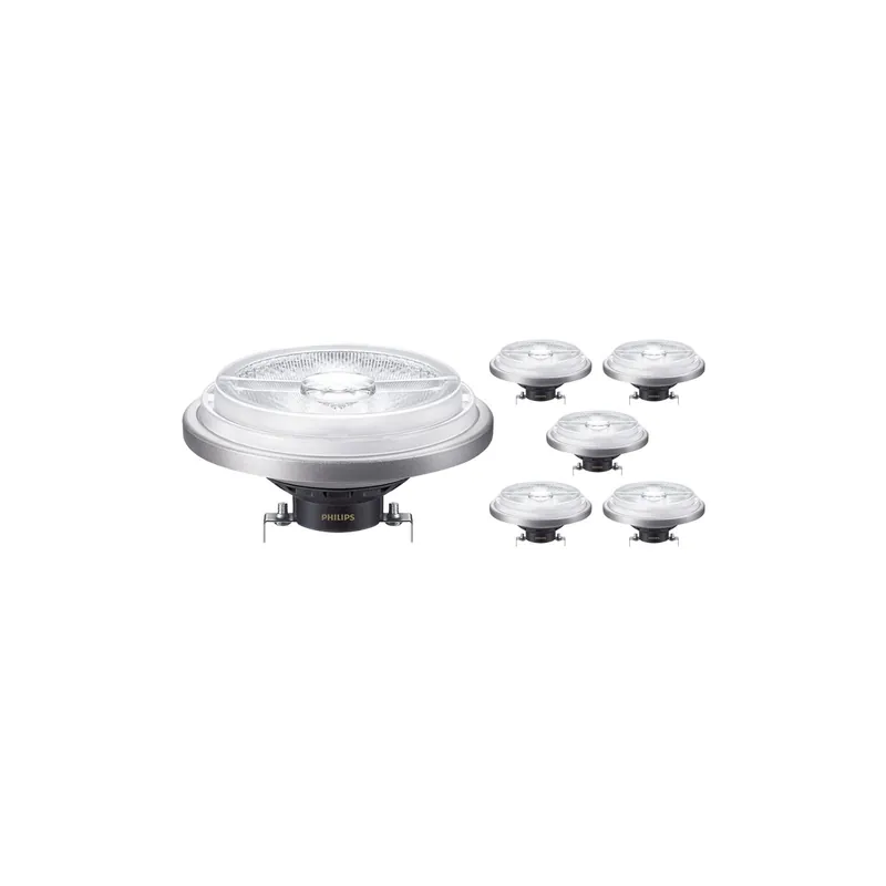 Multipack 6x Philips MASTER LED Foco G53 AR111 10.8W 620lm 24D - 930 Luz Cálida | Mejor reproducción de color - Regulable - Reemplazo 50W Oferta Especial