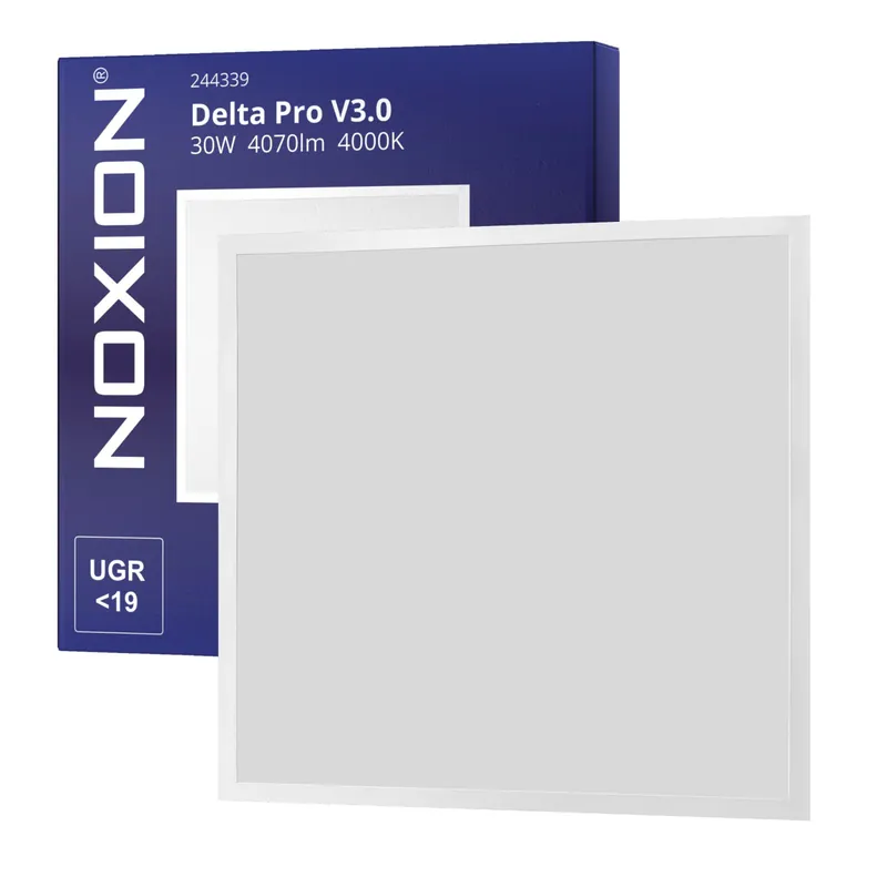 Devolución Gratuita Noxion Panel LED Delta Pro V3.0 30W 4070lm - 840 Blanco Frio | 60x60cm - Dali Regulable - UGR <19
