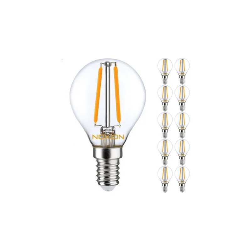 Solo Por Tiempo Limitado Multipack 10x Noxion Lucent LED E14 Esférica con Filamento Clara 2.5W 250lm - 827 Luz muy Cálida | Reemplazo 25W