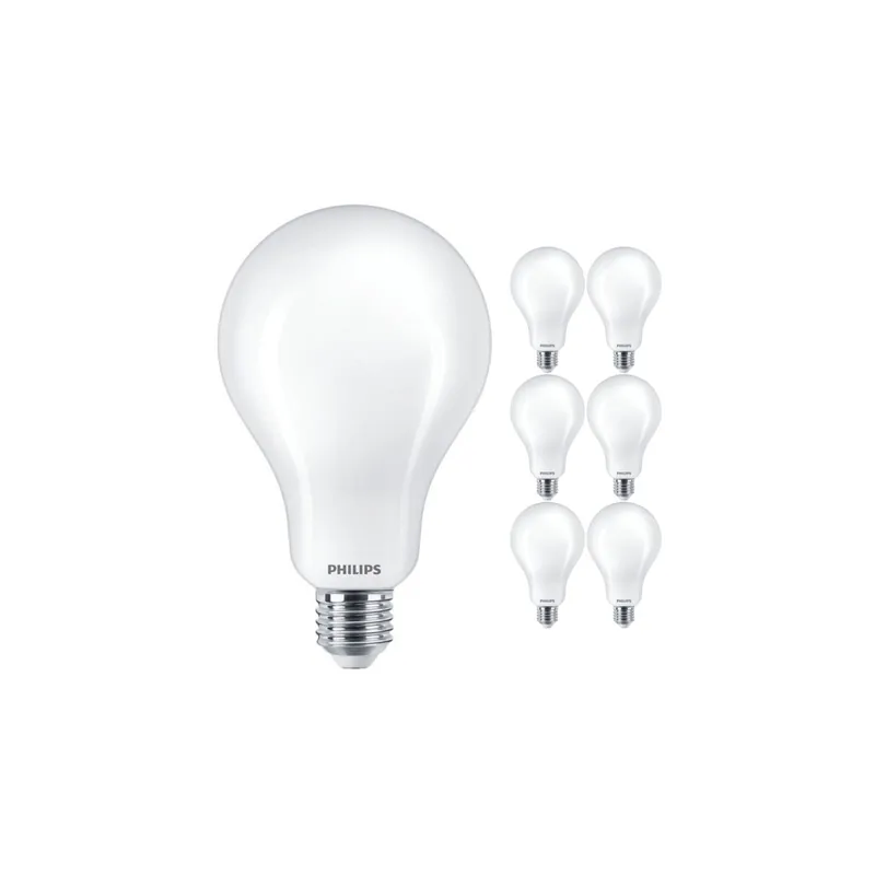 Multipack 6x Philips Corepro LED Bulbo E27 Pera Mate 23W 3452lm - 865 Luz de Día | Reemplazo 200W Precio Reducido