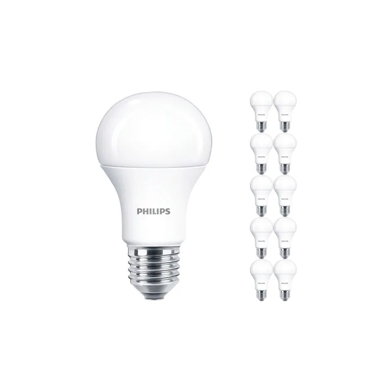 Multipack 10x Philips Corepro LED Bulbo E27 Pera Mate 12.5W 1521lm - 940 Blanco Frio | Mejor reproducción de color - Reemplazo 100W Precio De Fábrica