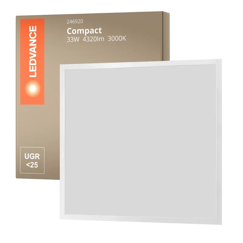 Rebajas Ledvance Panel LED Compacto 33W 4320lm - 830 Luz Cálida | 60x60cm - UGR <25 - Dali Regulable