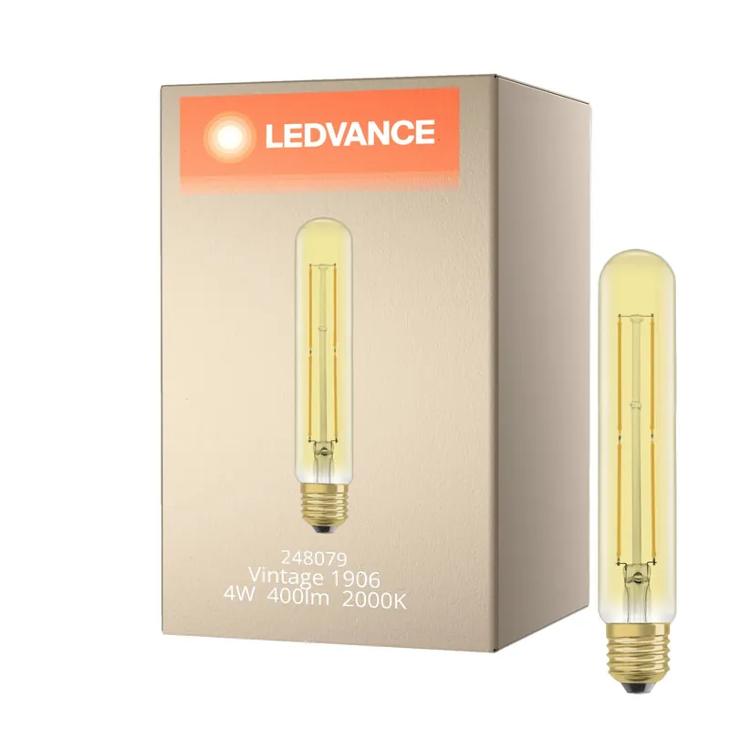 Ledvance Vintage 1906 LED E27 Tubo Oro 4W 400lm - 820 Luz muy Cálida | Reemplazo 35W Ocasión Especial