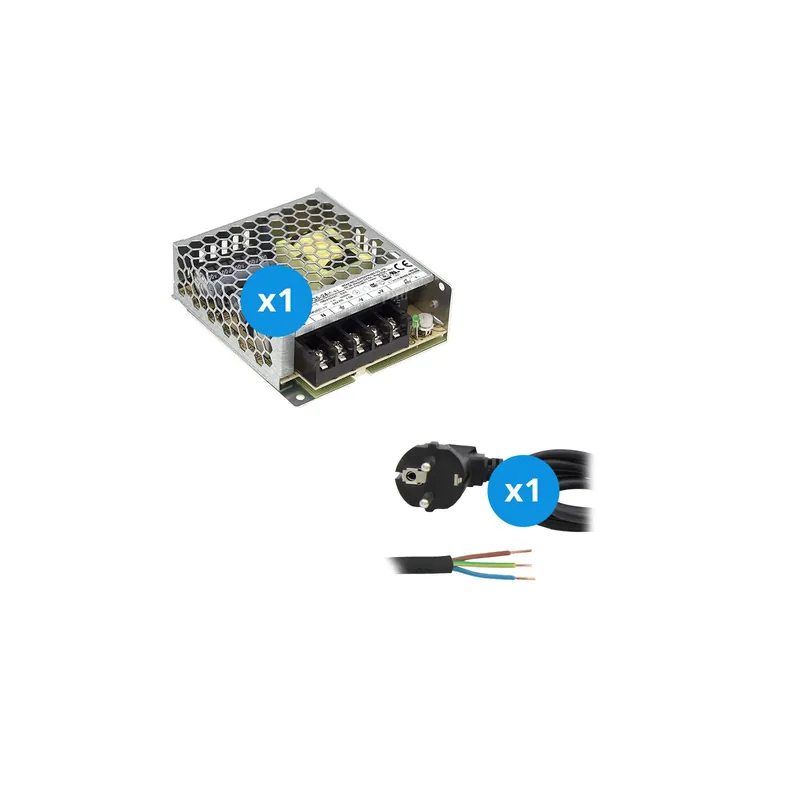 Bestseller Mean Well Driver | LRS3524 | IP20 | 24V | 35W + Cable De Alimentación 2m con Tierra