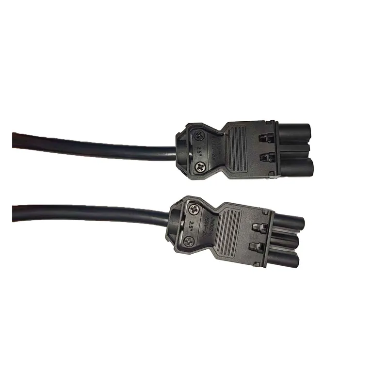 Liquidación Noxion GST - Compatible Cable de extensión Negro - Macho + Hembra - 3m - 3 pole 1,5mm2