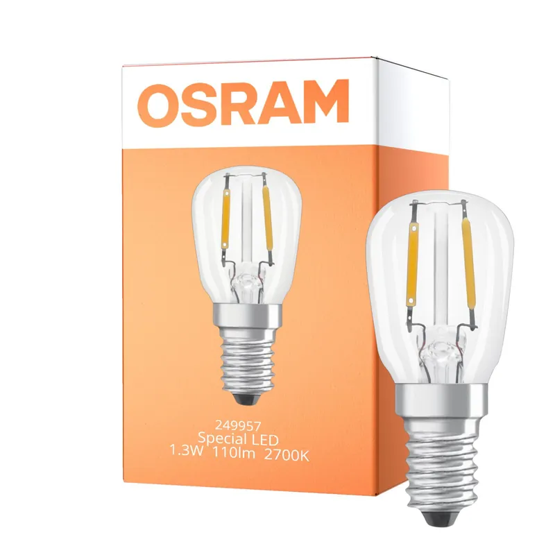 Osram LED Special E14 Tubular Bulbo T26 Con Filamento Clara 1.3W 110lm - 827 Luz Muy Cálida | Reemplazo 25W Devolución Gratuita