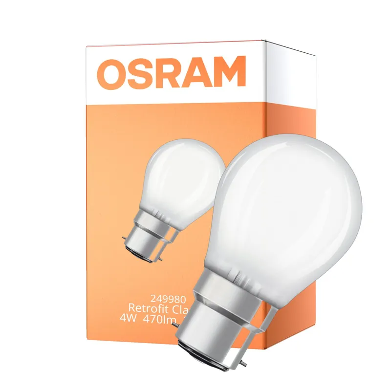 Oferta Especial Osram Classic LED B22d Esférica Con Filamento Mate 4W 470lm - 827 Luz Muy Cálida | Reemplazo 40W