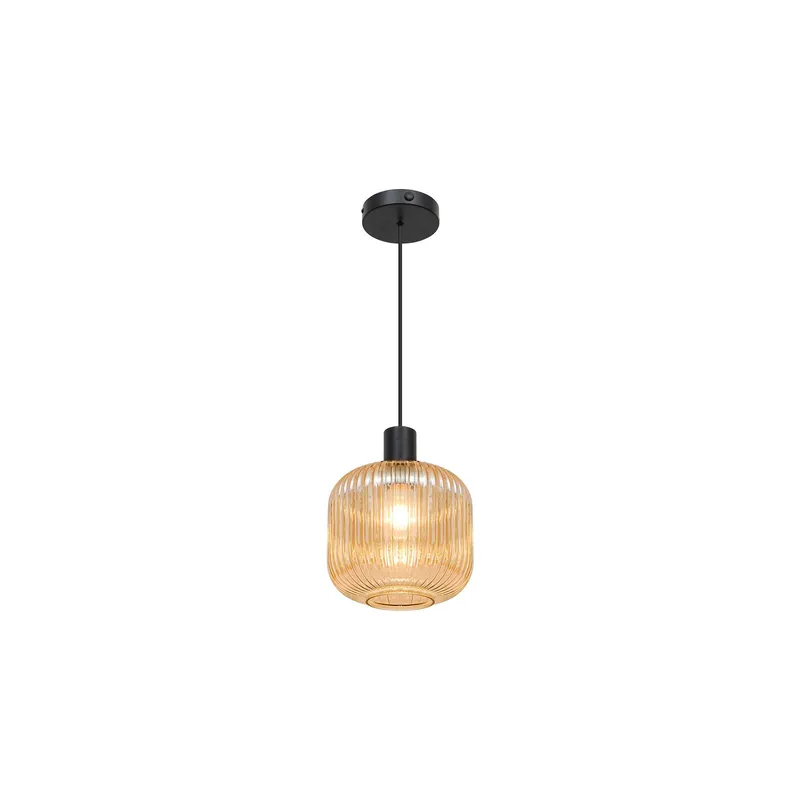 Última Oportunidad D'Lite Colgante De Luz Leffinge Ámbar Vidrio | Apta Para 1x E27