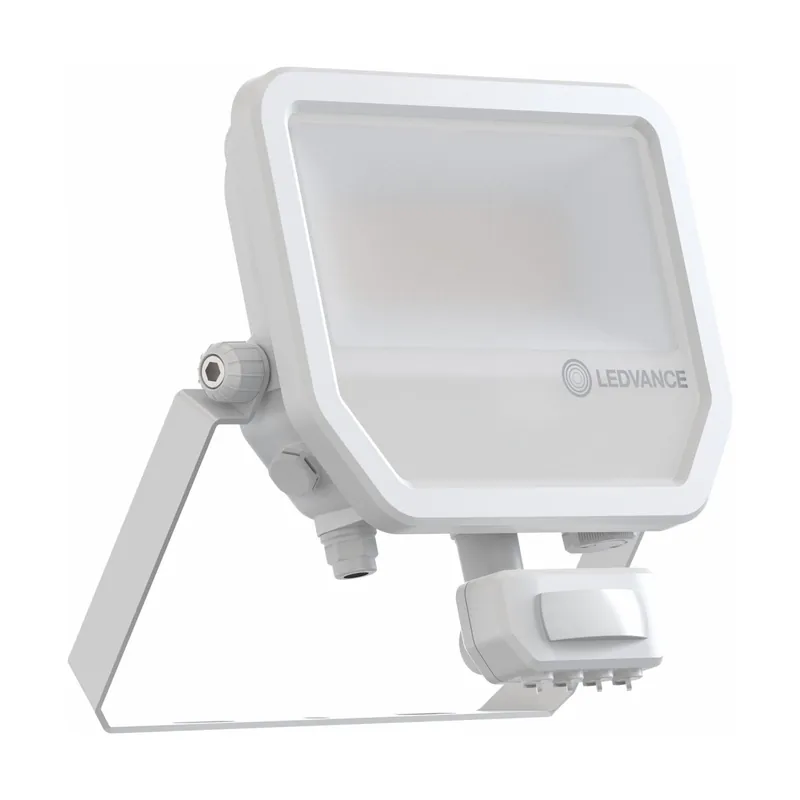 Envío Inmediato Ledvance Proyector LED Aluminium Blanco 41W 5500lm 100D - 830 Luz Cálida | IP65 - Sensor De Movimiento Y Luz - Simétrico