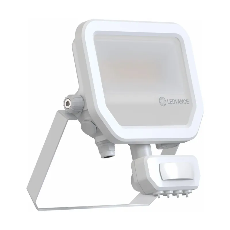 Ledvance Proyector LED Aluminium Blanco 17W 2400lm 100D - 840 Blanco Frio | IP65 - Sensor De Movimiento Y Luz - Simétrico Ocasión Especial