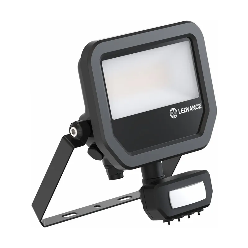 Disponible Ahora Ledvance Proyector LED Aluminium Negro 17W 2400lm 100D - 840 Blanco Frio | IP65 - Sensor De Movimiento Y Luz - Simétrico