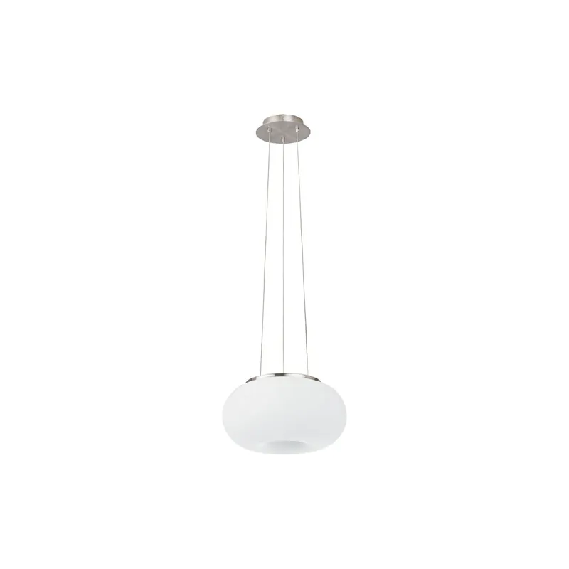 Económico Eglo Colgante De Luz Optica Acero Níquel Satinado | Apta para 2x E27