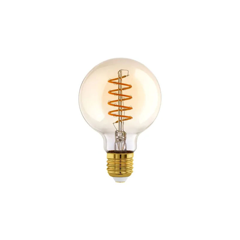 Eglo LED Globe E27 Con Filamento Ámbar 4W 245lm - 820 Luz Muy Cálida | Regulable - Reemplazo 25W Barato