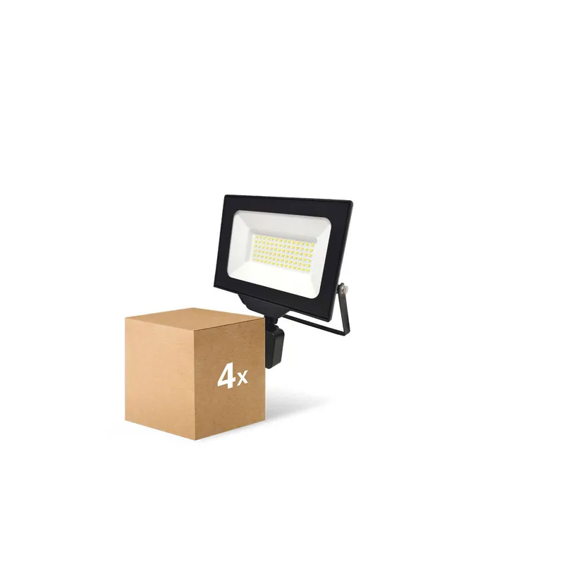 Multipack 4x Noxion Proyector LED Beamy G3 50W 5500lm 110D - 840 Blanco Frio | IP44 - Sensor de Movimiento y Luz - Simétrico Más Vendido