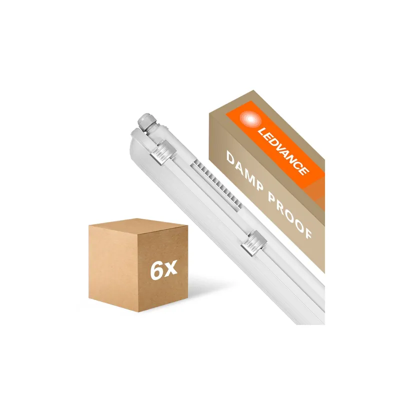 Multipack 6x Ledvance Pantalla LED Estanca Prueba De Vapor 32W 4400lm - 840 Blanco Frio | 120cm Solo Hoy