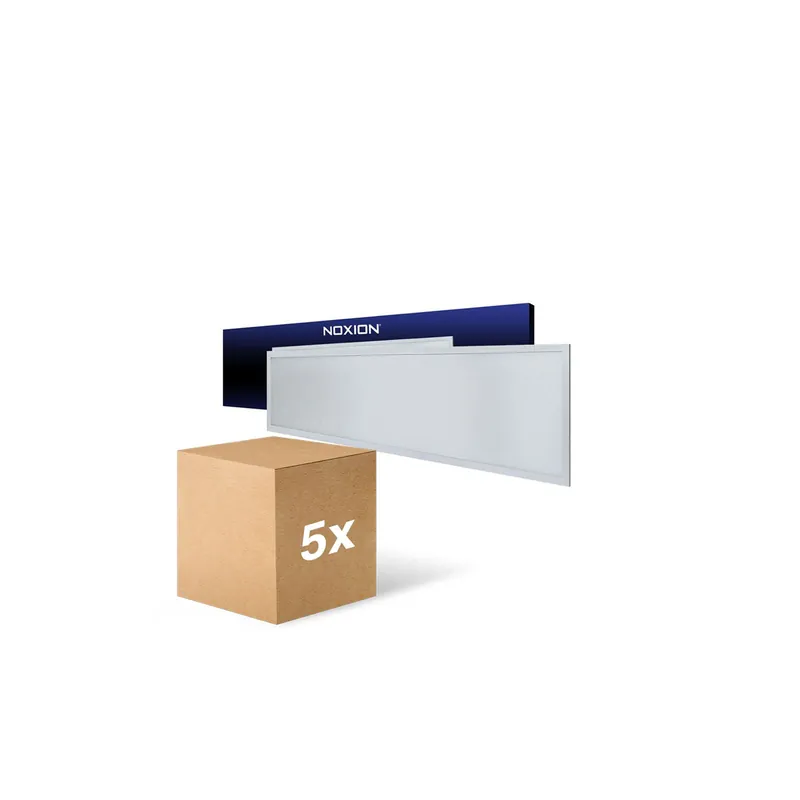 Multipack 5x Noxion Panel LED Ecowhite V4.0 28W 3200lm - 830 Luz Cálida | 120x30cm - UGR <19 - Philips driver Certificado
