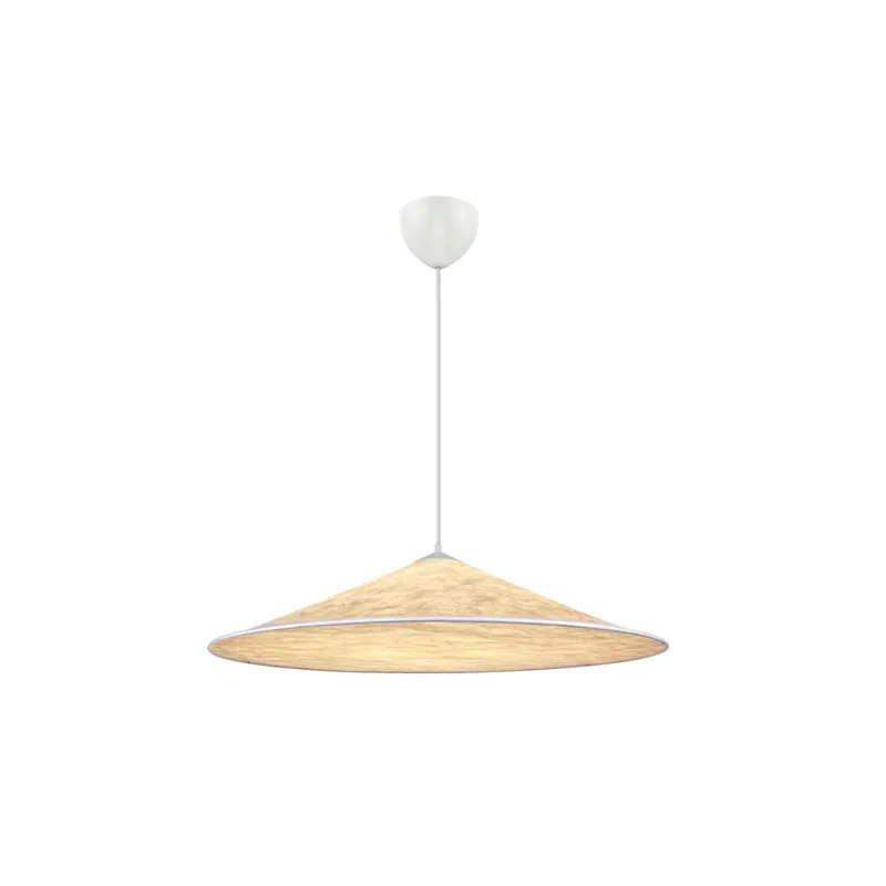 DFTP by Nordlux Hill 85 Colgante De Luz Textil y Metal Blanco | Apta para 3x E27 Alta Calidad