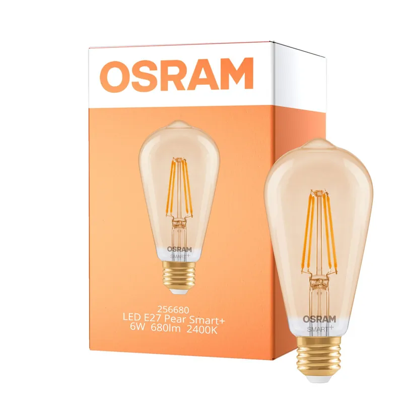 Barato Osram Smart+ Mateer E27 Edison Con Filamento Oro 6W 680lm - 824 Luz Muy Cálida | Regulable - Via Smart Device Only- Reemplazo 60W