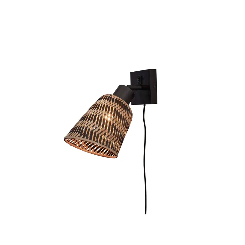 Good&Mojo Luz De Pared Java Bambú Marrón | Apta para 1x E27 Stock Limitado
