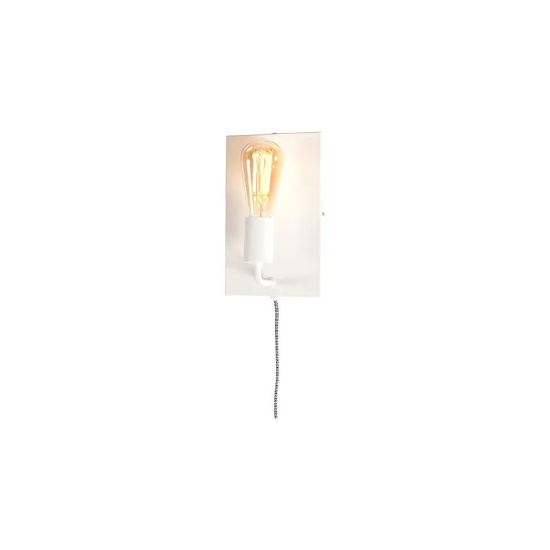 It's about RoMi Luz De Pared Madrid Hierro Blanco L | Apta para 1x E27 Envío Inmediato